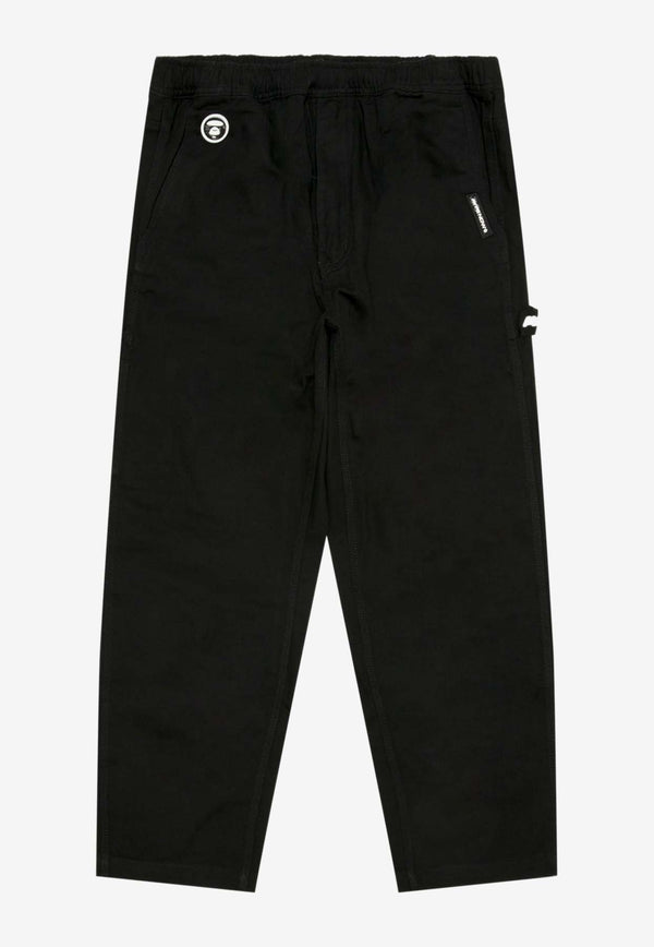 AAPE Moonface Woven Pants Black AAPPTMB624XXNBKXBLACK