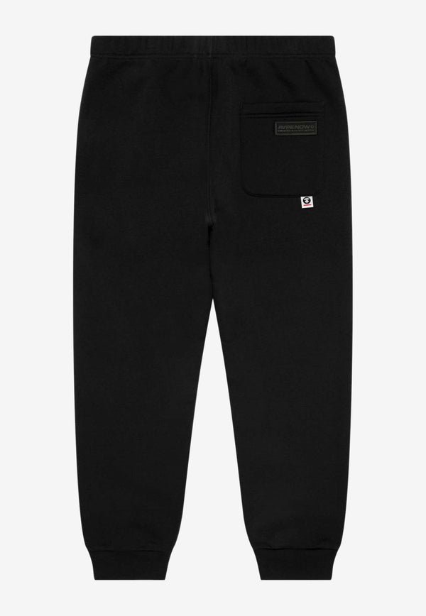 AAPE Moonface Logo Track Pants Black AAPPTMB626XXNBKXBLACK