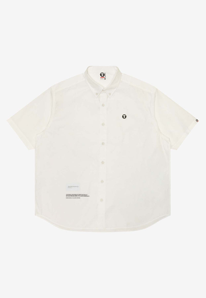 AAPE Moonface Patch Short-Sleeved Shirt AAPSRM8475XXMWHXWHITE