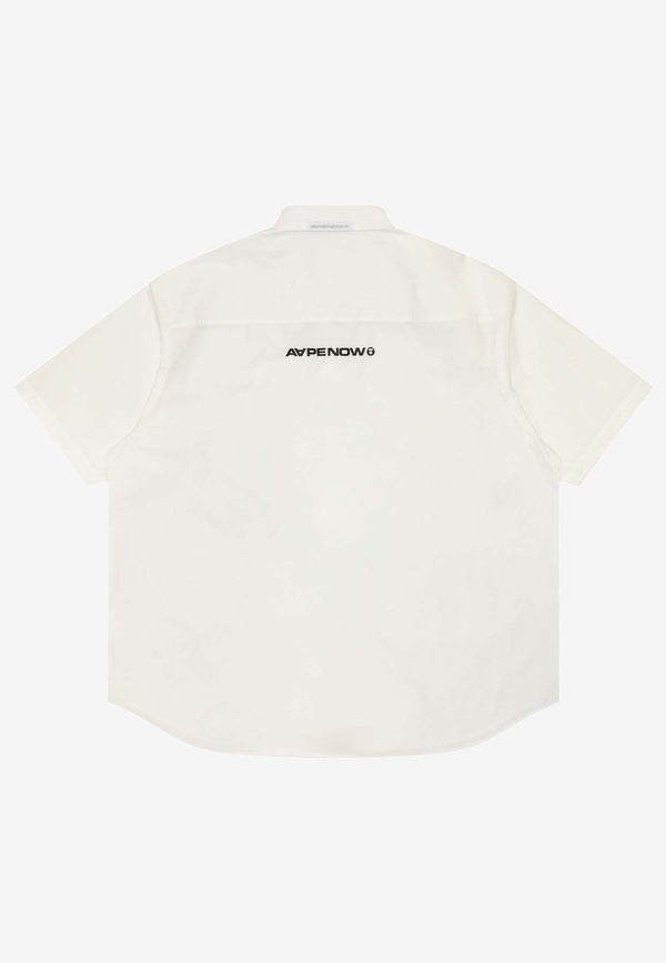 AAPE Moonface Patch Short-Sleeved Shirt AAPSRM8475XXMWHXWHITE