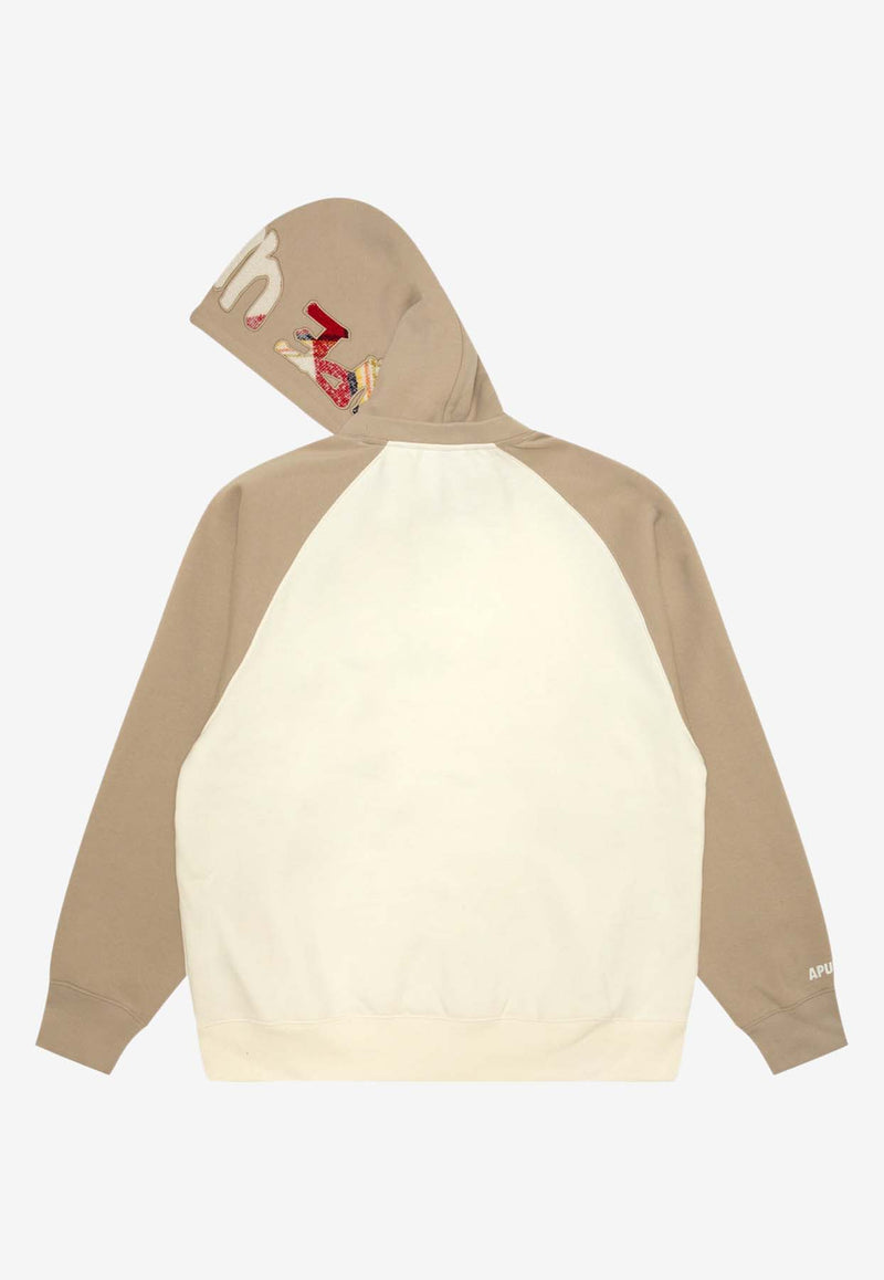 AAPE Logo Raglan Hooded Sweatshirt Beige AAPSWMB355XXNBGEBEIGE