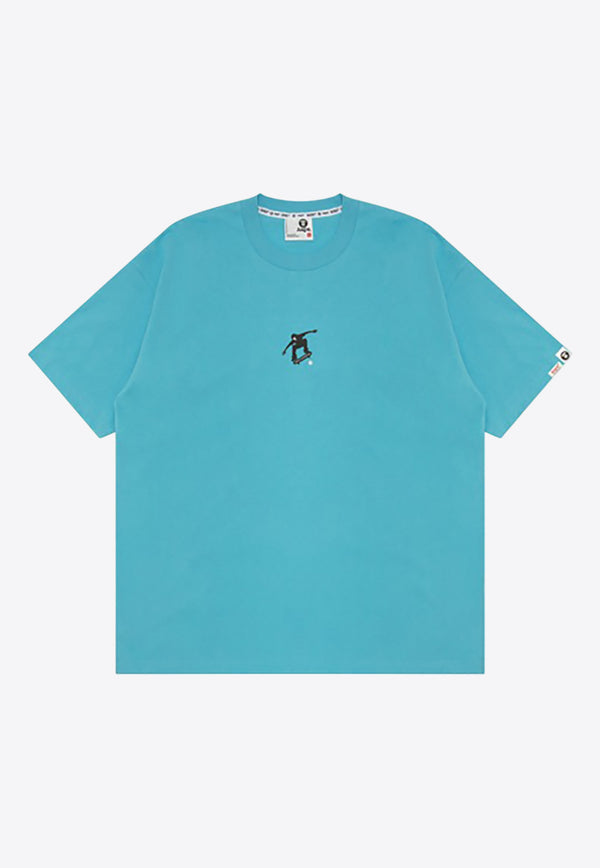 AAPE Logo Short-Sleeved T-shirt AAPTEM1552XXNBLLLIGHT BLUE