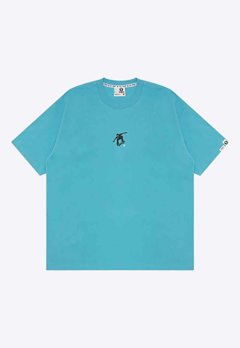 AAPE Logo Short-Sleeved T-shirt AAPTEM1552XXNBLLLIGHT BLUE