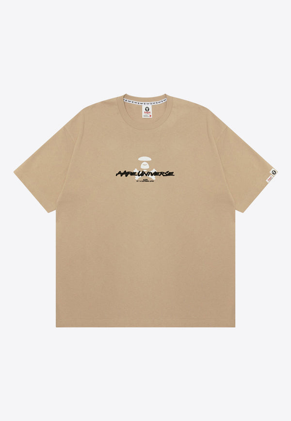 AAPE Moonface Logo Short-Sleeved T-shirt AAPTEM1564XXNBGEBEIGE