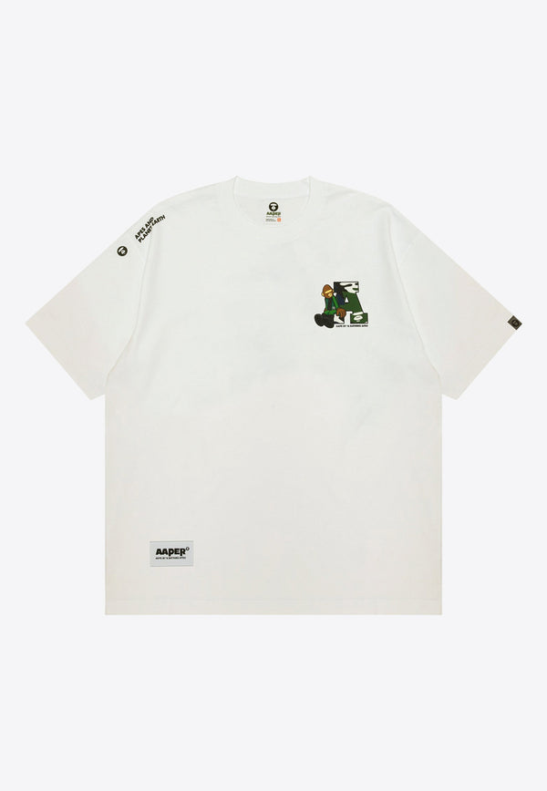 AAPE Logo Short-Sleeved T-shirt AAPTEM1574XXNWHXWHITE