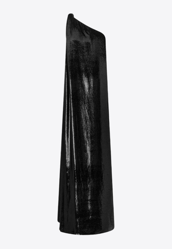 Tom Ford One-Shoulder Maxi Dress AB3381-FAX1221 LB999 Black