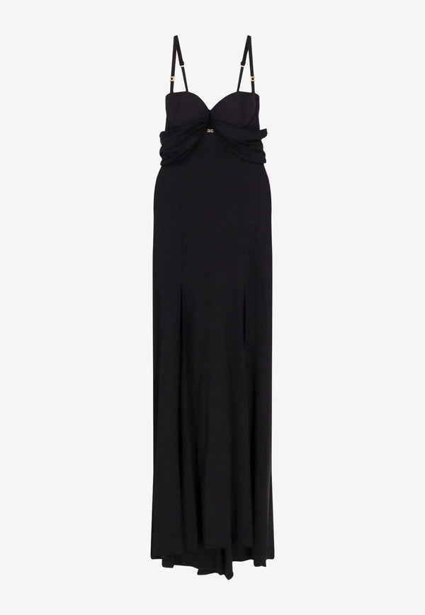 Elisabetta Franchi Stretch Viscose Maxi Dress Black ABR0851E2_110