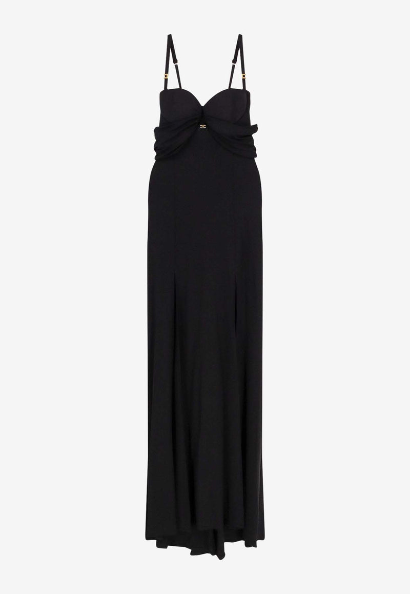 Elisabetta Franchi Stretch Viscose Maxi Dress Black ABR0851E2_110