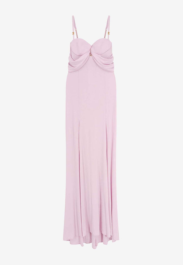 Elisabetta Franchi Stretch Viscose Maxi Dress Pink ABR0851E2_544