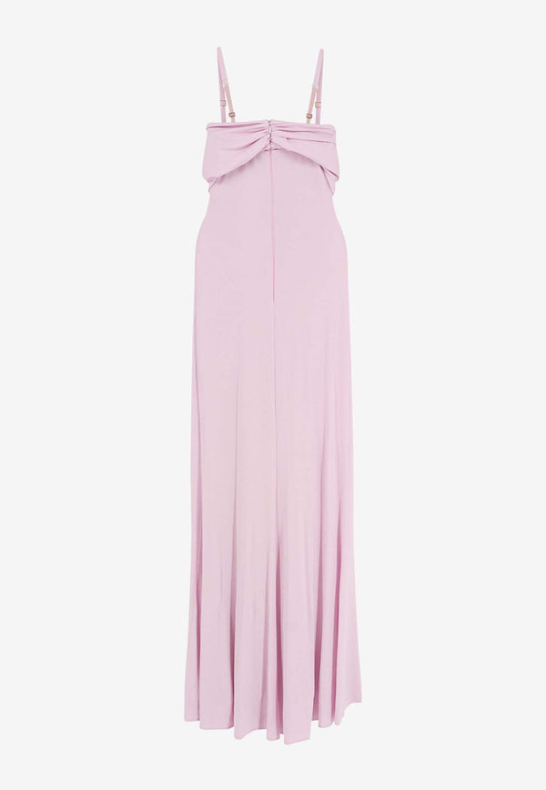 Elisabetta Franchi Stretch Viscose Maxi Dress Pink ABR0851E2_544