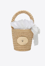 Patou Logo Raffia Bucket Bag Natural AC0610140NF/Q_PATOU-001W