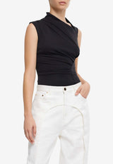 Acler Boothby Draped Top Black