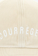 Courrèges Logo Print Baseball Cap Oat ACT031CO0024_000_1004