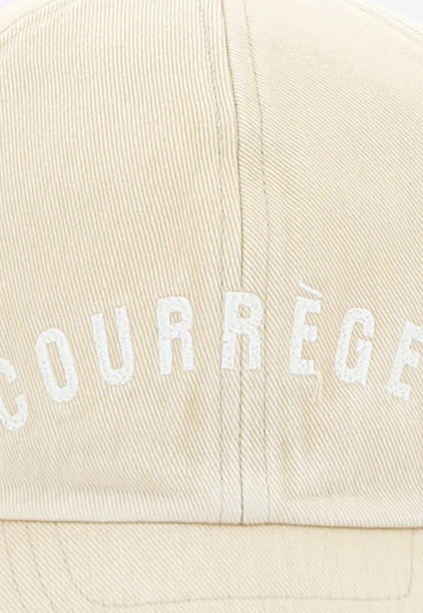 Courrèges Logo Print Baseball Cap Oat ACT031CO0024_000_1004