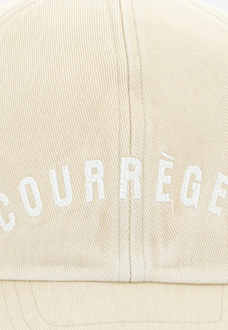 Courrèges Logo Print Baseball Cap Oat ACT031CO0024_000_1004