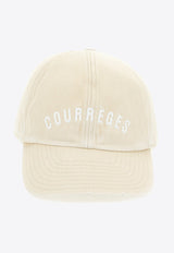 Courrèges Logo Print Baseball Cap Oat ACT031CO0024_000_1004