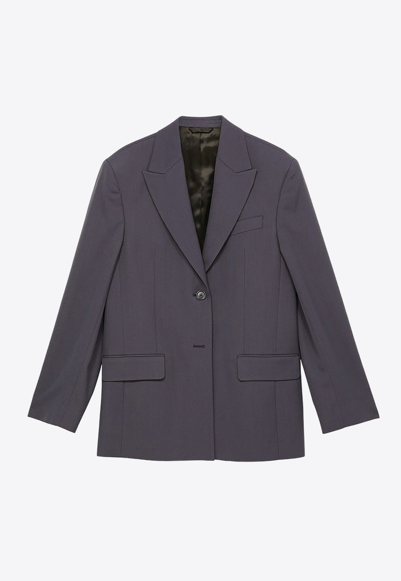 Acne Studios Single-Breasted Tailored Blazer Blue AH0252PL/O_ACNE-AUZ