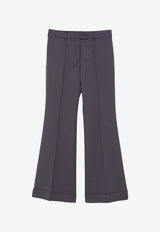 Acne Studios Tailored Flared Pants in Wool Blend Blue AK0684PL/O_ACNE-AUZ