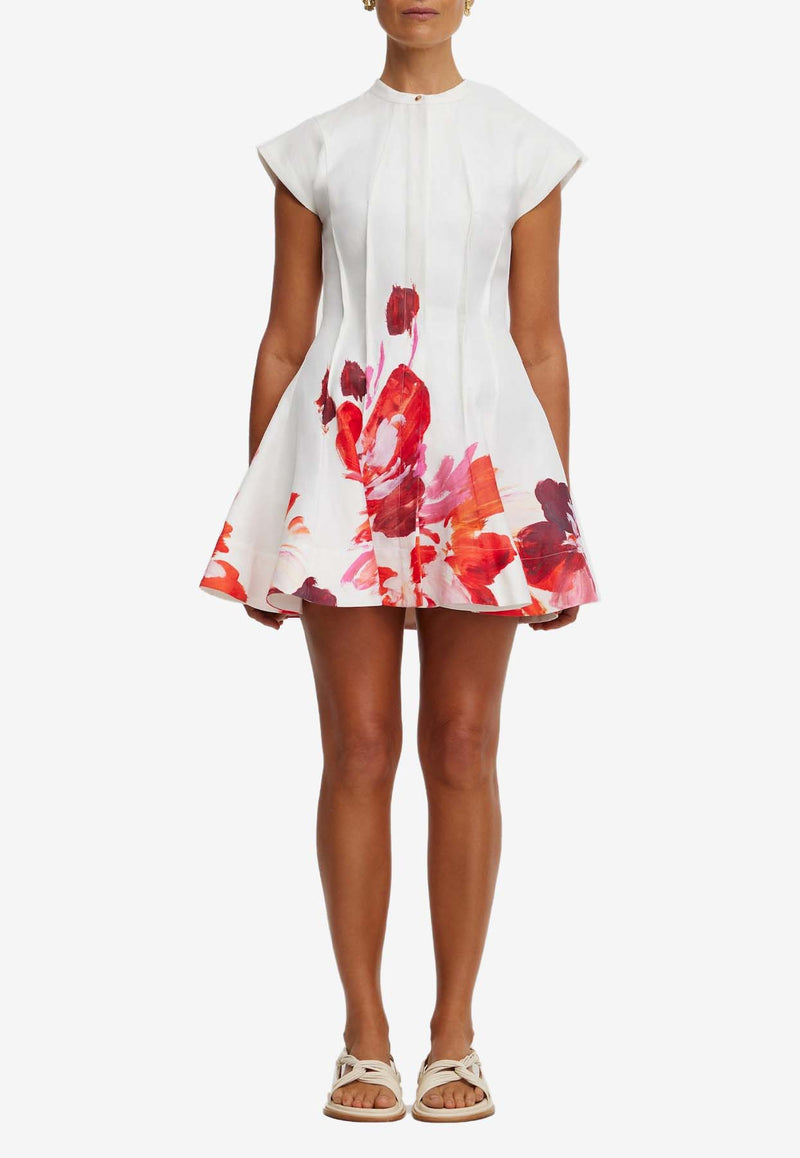 Acler Chapelhill Floral Mini Dress White AL2410071D-WILDBERRYBLOOMWHITE