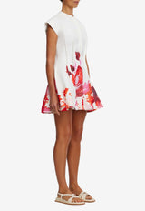 Acler Chapelhill Floral Mini Dress White AL2410071D-WILDBERRYBLOOMWHITE