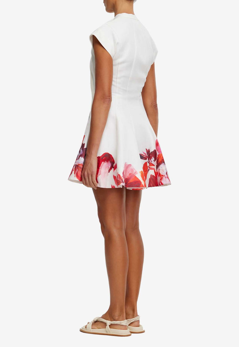 Acler Chapelhill Floral Mini Dress White AL2410071D-WILDBERRYBLOOMWHITE