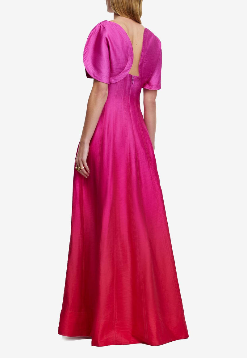 Acler Evanton Satin Ombre Gown Pink AL2410133D-PRT-RASPBERRYOMBREPINK MULTI