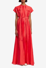 Acler Fairyhill Satin Maxi Dress Red AL2410140D-CHILLIRED