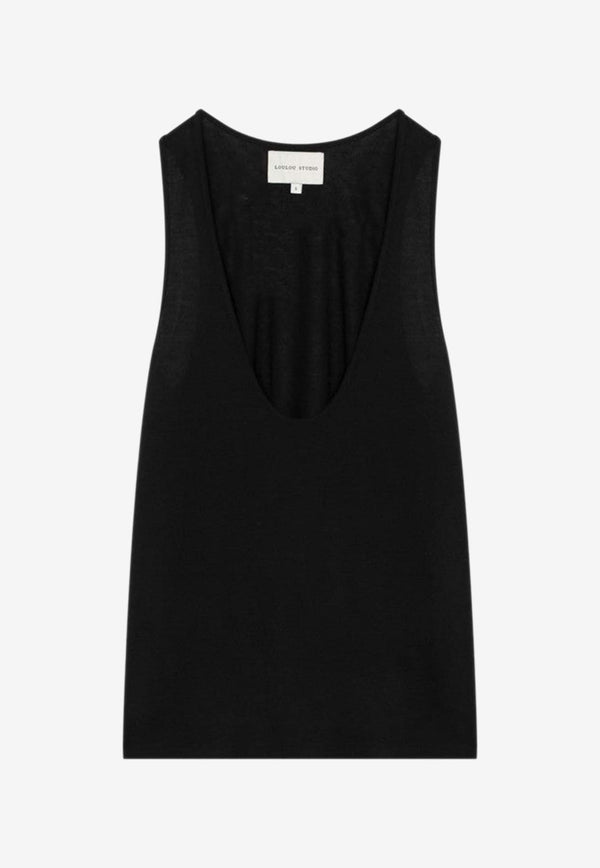 Loulou Studio U-neck Tank Top Black ALBIAVI/Q_LOULO-BLK