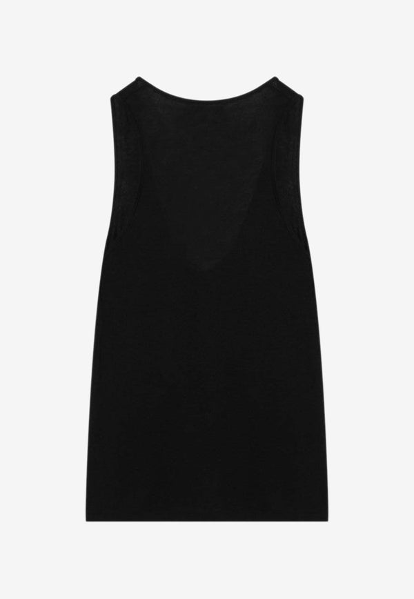 Loulou Studio U-neck Tank Top Black ALBIAVI/Q_LOULO-BLK