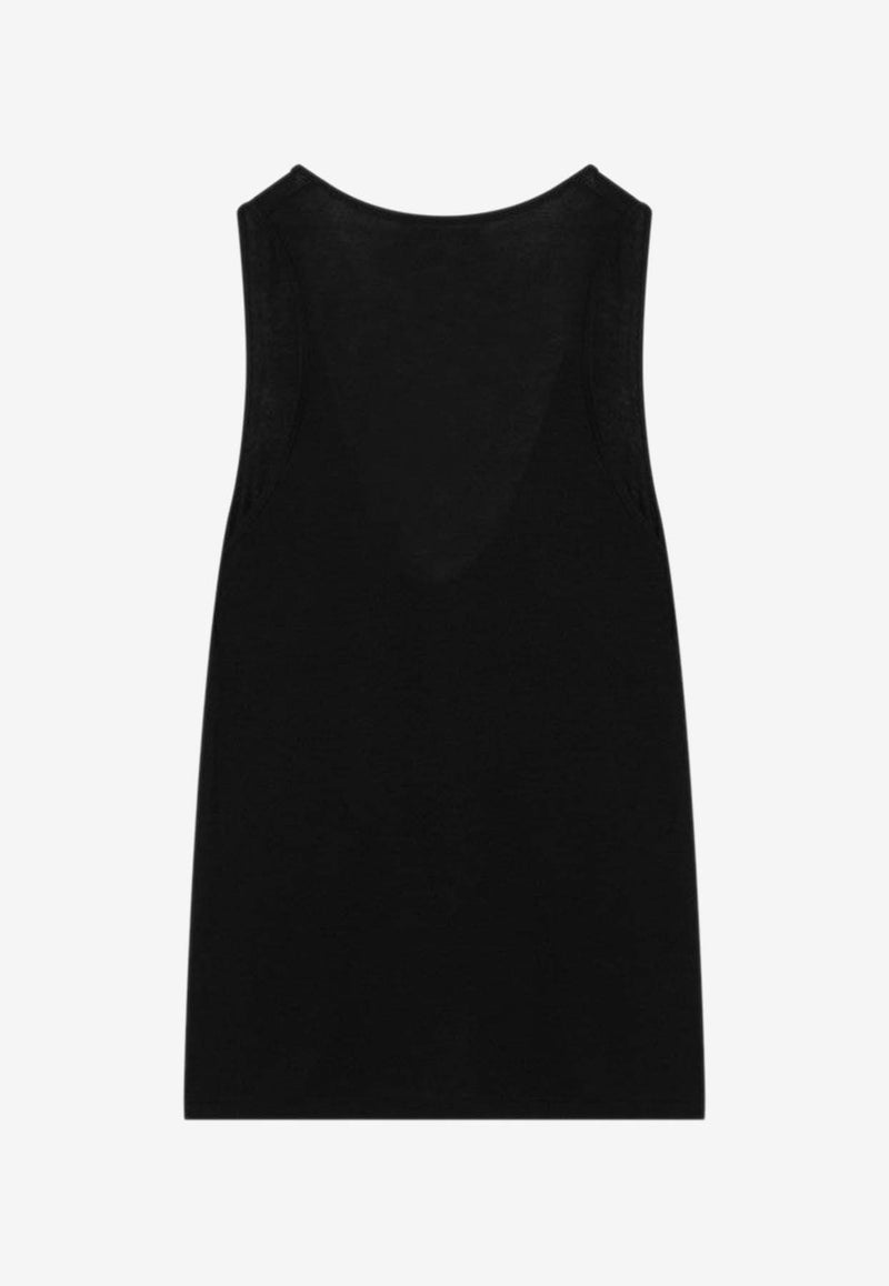 Loulou Studio U-neck Tank Top Black ALBIAVI/Q_LOULO-BLK