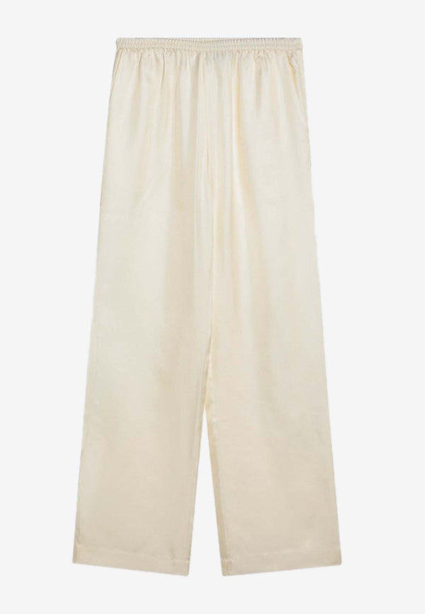 Loulou Studio Elasticated Wide-Leg Pants Ivory ALERASI/Q_LOULO-SV