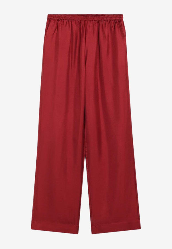 Loulou Studio Elasticated Wide-Leg Pants Red ALERASI/Q_LOULO-TO