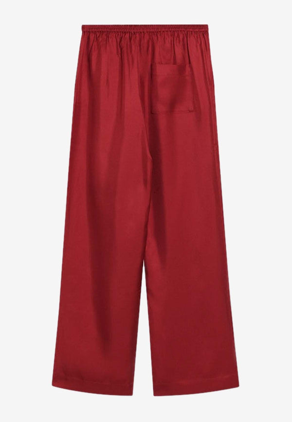 Loulou Studio Elasticated Wide-Leg Pants Red ALERASI/Q_LOULO-TO