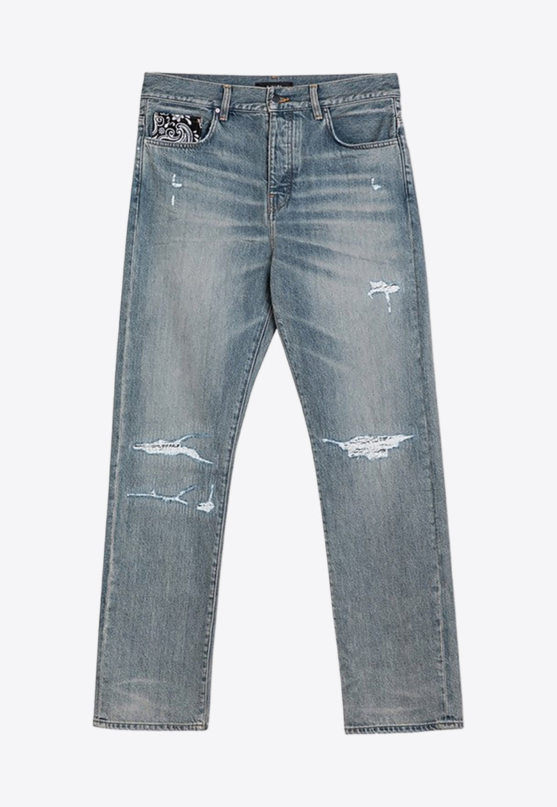 Amiri Straight-Leg Ripped Jeans Blue AMDNGH1027CO/P_AMIRI-406