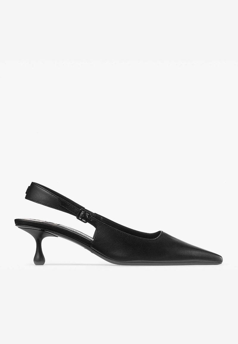 Jimmy Choo Amel 50 Pumps in Nappa Leather AMEL 50 NAP BLACK