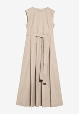 S Max Mara Belted Sleeveless Midi Dress AMINACO/Q_MAXS-001