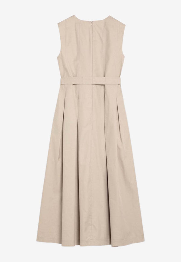 S Max Mara Belted Sleeveless Midi Dress AMINACO/Q_MAXS-001