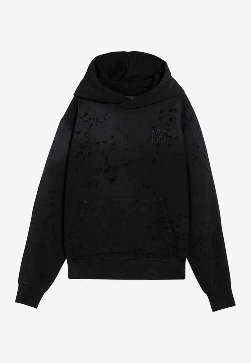 Amiri MA Shotgun Distressed Hooded Sweatshirt Black AMJYHD1041CO/P_AMIRI-001