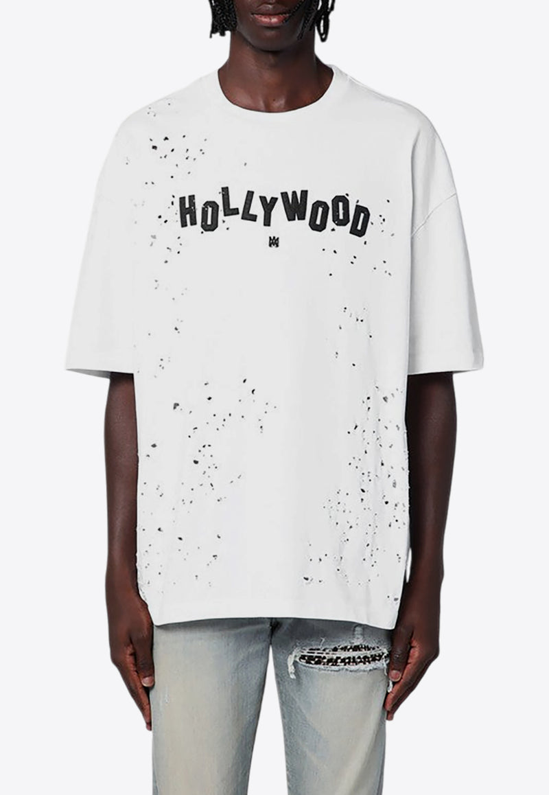 Amiri Hollywood Shotgun Distressed T-shirt White AMJYTE1092CO/P_AMIRI-100