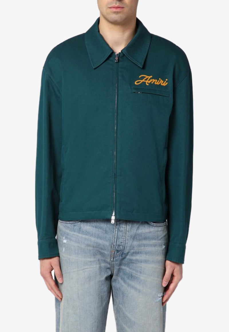 Amiri Dreamers Zip-Up Jacket Green AMOUBN1059CO/Q_AMIRI-314