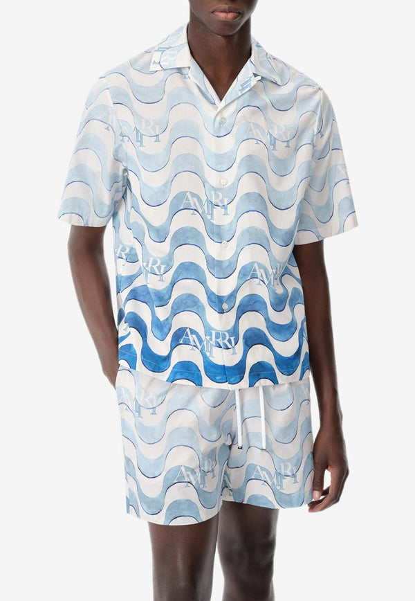 Amiri Staggered Wave Shirt AMSTBW1012LIGHT BLUE