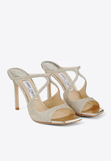 Anise 95 Glittered Mules Jimmy Choo ANISE 95 DGZ PLATINUM ICE