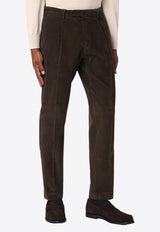 Santaniello Straight-Leg Corduroy Pants Brown ARECHIDSE3406/P_SANTA-58