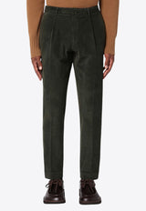 Santaniello Straight-Leg Corduroy Pants Green ARECHIDSE3406/P_SANTA-65