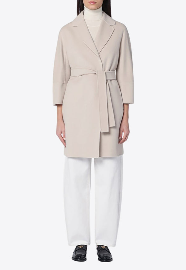 S Max Mara Arona Wool Belted Coat Beige ARONAWO/Q_MAXS-055