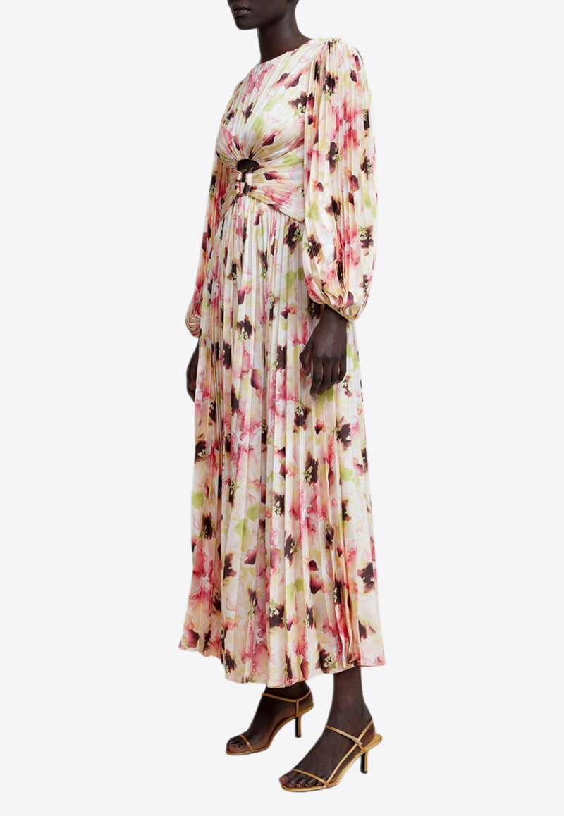 Acler Karatta Floral Midi Dress AS2307083D-SEAFUCHSIA