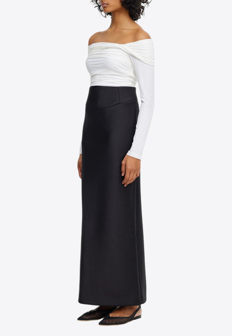 Acler Balderstone High-Rise Maxi Skirt  AS2407174S-F1-BLACKBLACK