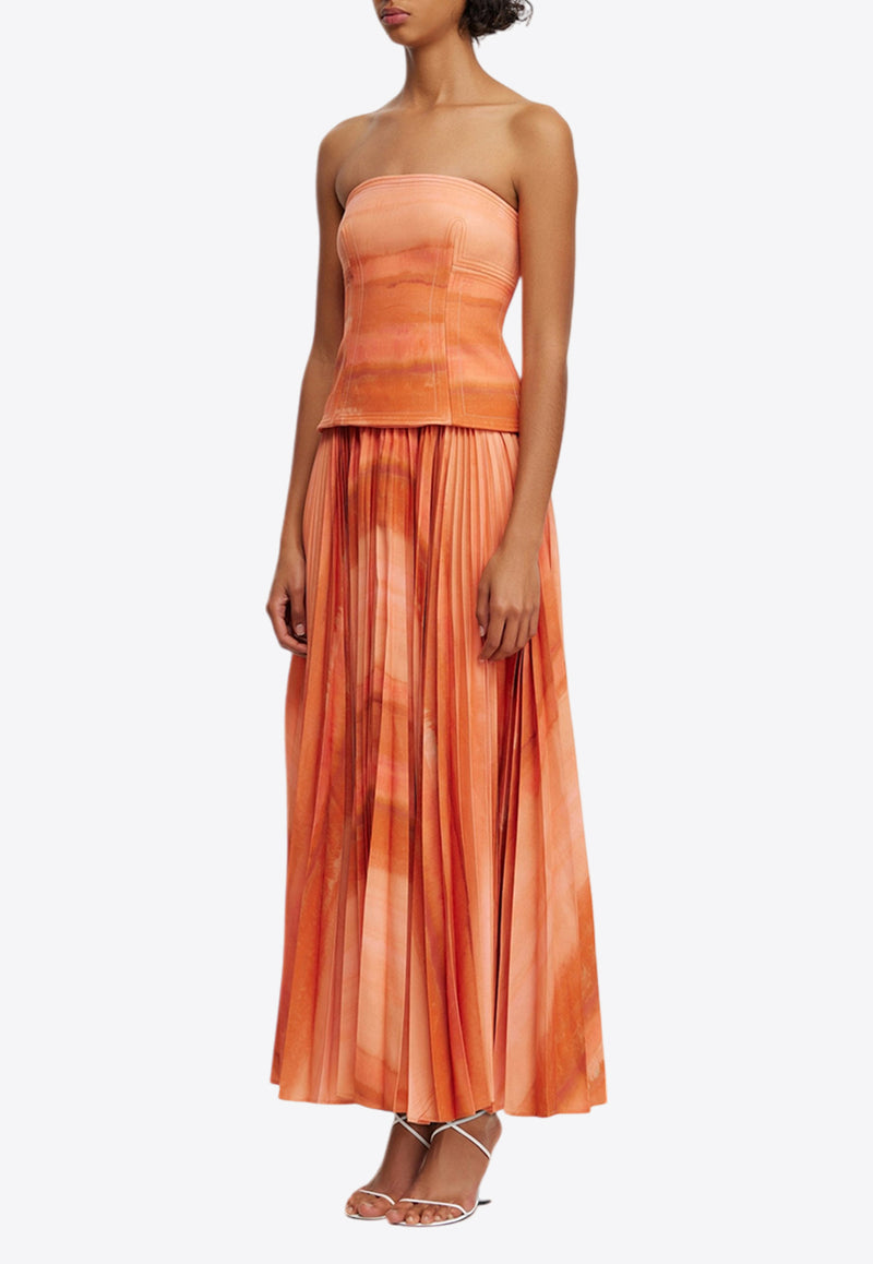 Acler Brayswick Two-Pieces Midi Dress AS2407185D-PRT-MELONWATERCOLOURORANGE