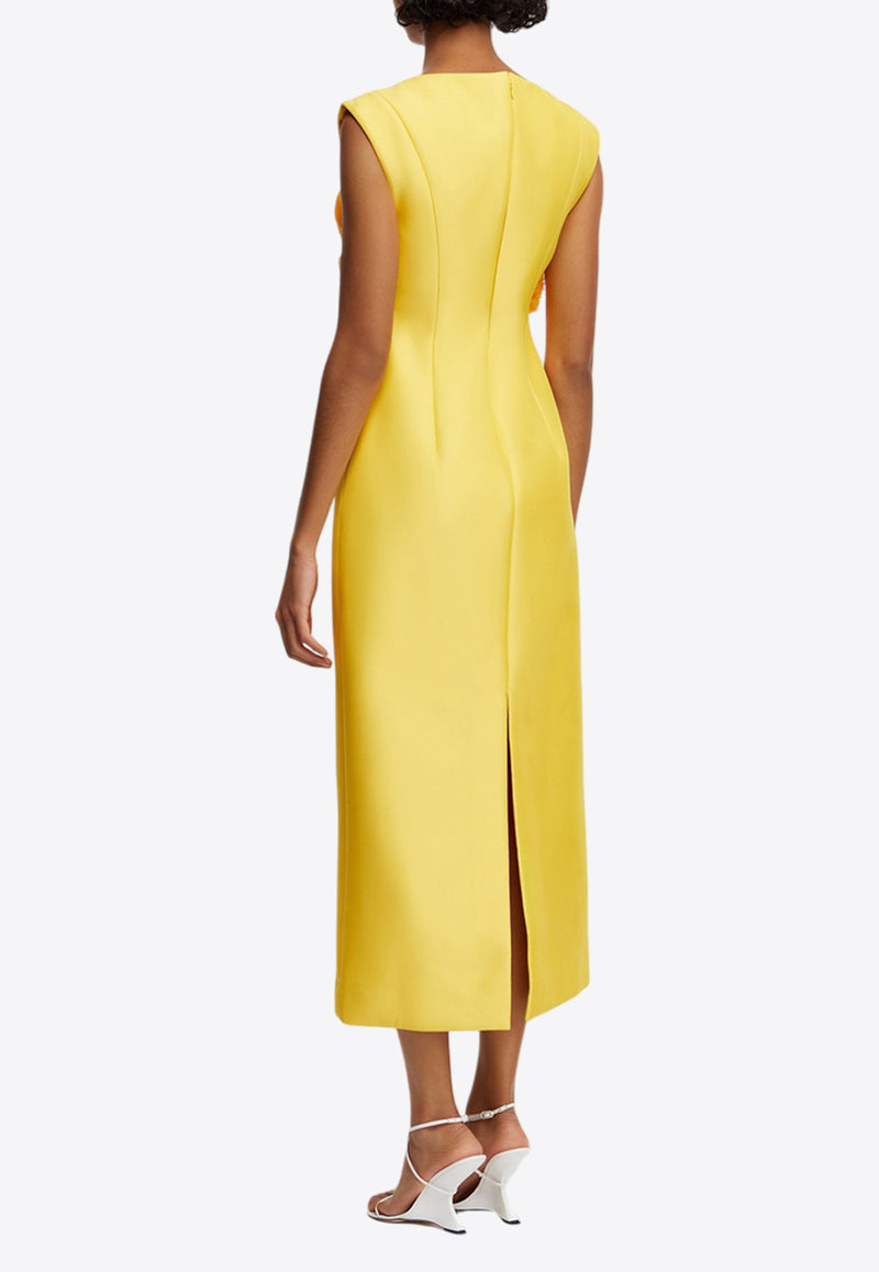 Acler Glynde Sleeveless Midi Dress AS2407217D-HONEYGOLDYELLOW