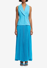 Acler Stinford Pleated Midi Dress Blue AS2410003D-AQUABLUE